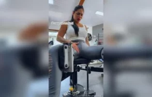 Anny Alves se exibe sem limites na academia