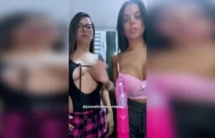 Gab e Jaiane Limma transando peladas em vídeo amador